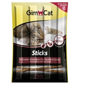 GimCat Sticks м'ясні палички для котів індичка 4х20г