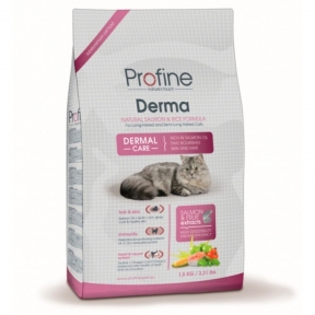 ProFine DERMA натуральный лосось и рис для длинношерстых и полудлинношерстых котов и кошек 15kg 