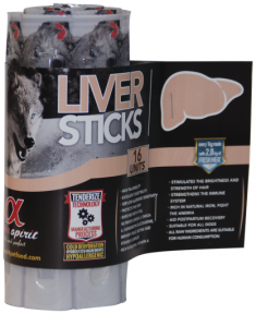 Alpha Spirit Liver Sticks Напіввологі ласощі для собак з печінкою 40g, 16шт