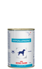 Royal Canin HYPOALLERGENIC cans - лікувальний корм для собак при харчовій алергії, 400g