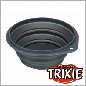  Trixie Миска дорожня. силіконова, в міцній оправі, 0,5л/14см