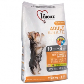 1st Choice Toy&Small Adult Chicken супер преміум корм для дорослих собак міні та малих порід 2,72kg