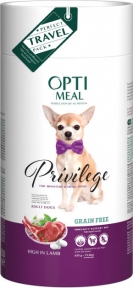 OptiMeal беззерновий сухий корм для собак мініатюрних та малих порід з ягнятком 650г