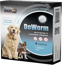 Animall VetLine DeWorm Ultra, антигельмінтні таблетки для собак та цуценят, від 5кг (1шт)