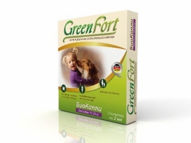 GreenFort Біокаплі від бліх для собак 10-25кг 3х1, 5мл (1 шт)
