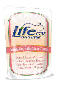 LifeCat Pouch Tuna with Salmon and Carrots 70g ТУНЕЦЬ З ЛОСОСЕМ І МОРКОВКОЮ