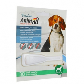 Animal VetLine краплі від бліх та келщів для собак 10-20кг\4мл (1шт)