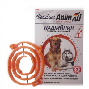 Animal VetLine нашийник протипаразитарний для собак, помаранчевий 70 см