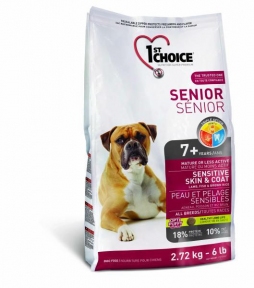 1stChoice Sensitive Skin&Coat Senior 7+ Lamb&Fish сухий супер преміум корм для дорослих собак 2,72 к