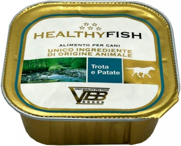 Healthy Fish, монопротеїновий вологий корм для собак, паштет з фореллю та картоплею, 150г