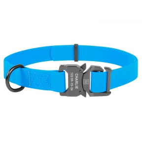 Collar WAUDOG Waterproof нашийник водостійкий, пряжка-фастекс, (ш - 15мм, дл - 20-40мм), блакитний