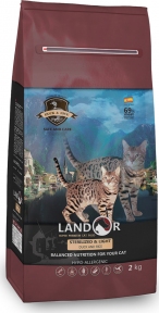 Landor Cats Sterilized Light Duck&Rice, корм для стерилізованих котів, качка та рис, 2кг