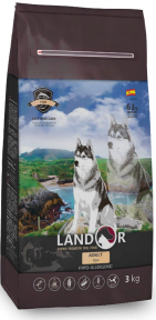 Landor Dogs Adult All Breds Fish&Rice, корм для дорослих собак, риба та рис, 1кг
