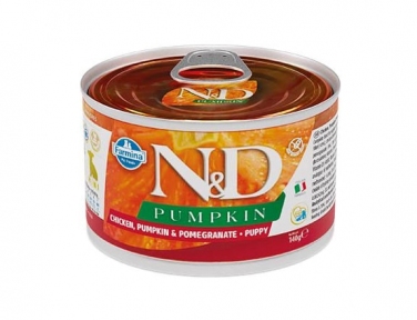 Farmina N&D Grain Fre Pumkin Chichen&Pomegranate puppy mini. гарбуз курка гранат 140gr