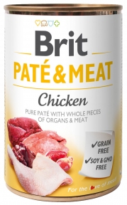 Brit Pate& Meat Dog з куркою 400 g