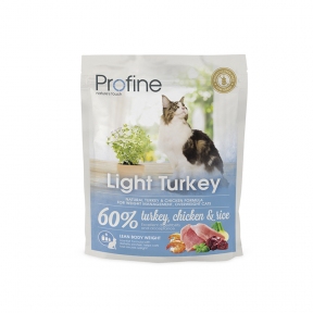 ProFine LIGHT натуральное мясо индейки и рис для котов и кошек с избыточным весом 300g