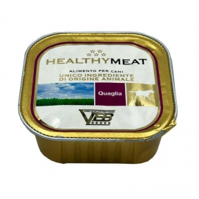 Healthy Meat, монопротеїновий вологий корм для собак, паштет з перепілкою, 150г