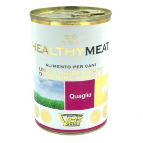 Healthy Meat, монопротеїновий вологий корм для собак, паштет з перепілкою, 400г