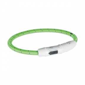 Trixie нашийник, що світиться з USB, зелений ML 45 см/ø 7 мм