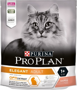 ProPlan Elegant Adult Optiderma Сухий корм для дорослих котів з лососем 400g