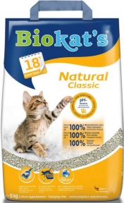 Biokat's Natural Classic наповнювач, що комкується, для котячого туалету 5кг