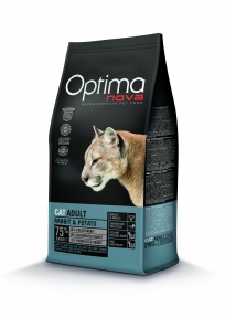 Optima Nova Adult Rabbit&Potato - сухий беззерновий корм для кішок з кроликом 2 kg