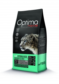 Optima Nova Cat Sterilized корм для стерилізованих кішок, з куркою та рисом 2 kg