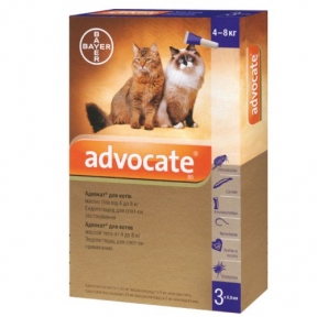 Advocate для котів 4-8кг 0,8 мл (3 шт)