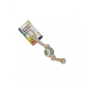 Croci ECO Іграшка для собак канат грейфер м'яч з ручкою котон+сезаль6X34 см