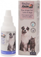 Animall VetLine, глазные капли для котов и собак, 30мл