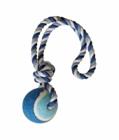 Croci Іграшка для собак канат грейфер з петлею та м'ячиком, блакитний 6см