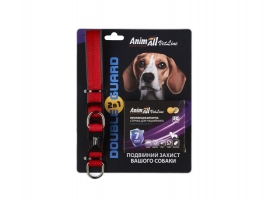 AnimAll VetLine Doudle Guard комплект нашийник з протипаразитною стрічкою.25мм 400-500мм червоний