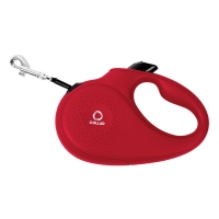 Collar рулетка для собак М,25 кг.5 м стрічка червона