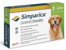  Zoetis Simparica таблетки від бліх та кліщів для собак 20-40кг 3шт