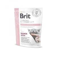 Brit Veterinary Diet Cat, Hypoallergenic, лосось та горох, 0.4kg