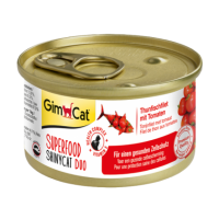 GimCat ShinyCat Superfood лакомство для кошек с тунцом и помидором 70г