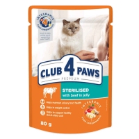 Клуб4Лапы Sterilized Пауч для  кастрированих котів з індичкою 80г(1шт) 