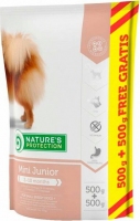 Nature's Protection Dog Mini Junior Полноценный корм с дом.птицей  д/мал.пород  500+500g