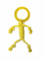 Croci Іграшка для собак мотузковий чоловічок жовтий, 30см