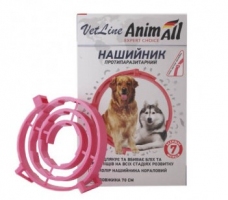 Animal VetLine ошейник противопаразитарный для собак, коралловый 70 см