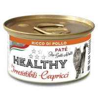 Healthy Irr Cap, влажный корм для привередливых котов, паштет с курицей, 85г