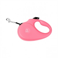 Collar рулетка для собак М,25 кг.5 м стрічка рожева
