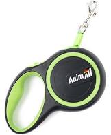 Animall Рулетка-повідець для собак до 12кг/3м Салато-чорна XS