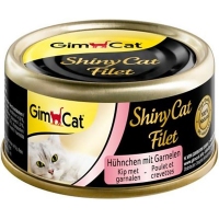 GimCat ShinyCat Filet ласощі для кішок з куркою та креветкою 70г
