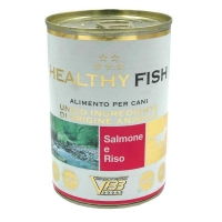 Healthy Fish, монопротеиновый влажный корм для собак, паштет с лососем и рисом, 400г