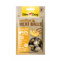 GimDog Superfood Meat Balls, мясные шарики для собак с курицей, бананом и кунжутом 70г