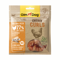 GimDog Superfood Chicken Curls, спиральки для собак с курицей 55г