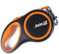 Animall-Рулетка-повідець до 50кг/5м (оранжево-чорний)