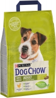 DogChow Small Breed корм для взрослых собак мелких пород с курицей 2,5кг