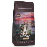 Landor Dogs Puppy All Breed Duck&Rice, корм для щенков всех пород от 1 до18 месяцев, утка и рис, 3кг